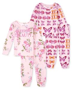 The Children’s Place baby-girl and Toddler Long Sleeve Top and Pants Pajama Set Sleeping Beauty 2 pack Baby & Toddler – PJ Set 5T
