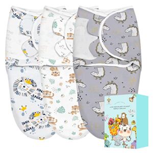 Cute Castle 3-Pack Baby Swaddle Sleep Sacks – Perfect Boxs – Newborn Swaddle Sack – Ergonomic Baby Swaddles Warp Blanket for Boys and Girls (Small 0-3 Months)