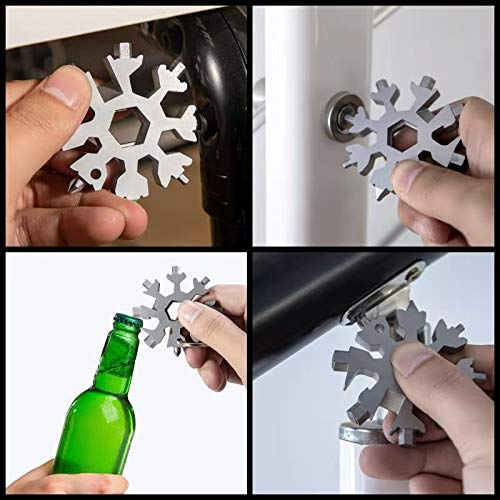 18 in 1 Snowflake Multi Tool, Stocking Stuffers for Men, Christmas Gifts for Dad Husband Boyfriend, Birthday Gift Ideas for Men, Stainless Steel Tool Wrench, Screwdriver Kit with Premium Keychain¡­ | The Storepaperoomates Retail Market - Fast Affordable Shopping