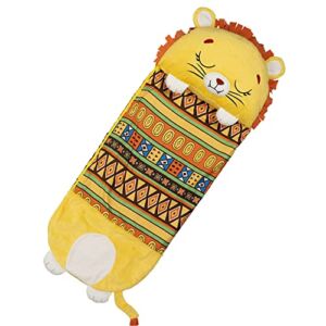 Happy Nappers Pillow & Sleepy Sack- Comfy, Cozy, Compact, Super Soft, Warm, All Season, Sleeping Bag with Pillow- Lion (Medium)