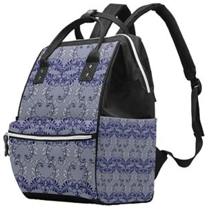 Baby Diaper Bag Maternity Nappy Backpack, Tote Travel Bag for Women Men Aesthetic Paisley Print