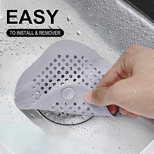 Shower Drain Hair Catcher, Drain Cover for Shower Durable Silicone Hair Stopper with 4 Suction Cups, Easy to Install Suit for Bathroom, Bathtub, Kitchen 2 Pack | The Storepaperoomates Retail Market - Fast Affordable Shopping
