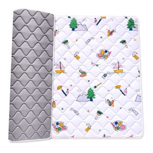 Baby Playpen Mat 50×50 Inches, Non Slip Cushioned Baby Mats Fit for LIAMST Baby Playpen, One-Piece Crawling Mat for Playing, Baby Playmat Floor Mat for Babies