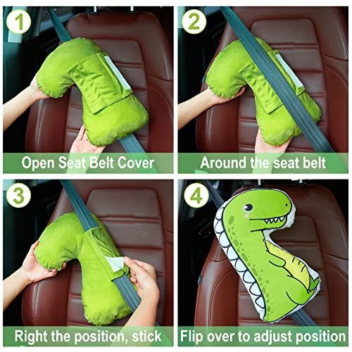 Seat Belt Cushion, Dinosaur Car Seat Strap Covers Soft Seatbelt Covers for Kids Adjust Carseat Straps Covers for Children Baby Boys Girls Travel | The Storepaperoomates Retail Market - Fast Affordable Shopping