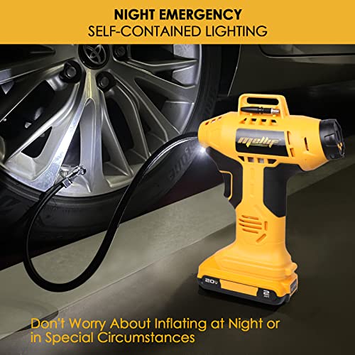 Tire Inflator Air Compressor, for Dewalt 20V Max Battery 160PSI Cordless Portable Electric Air Pump with Digital Pressure Gauge for Car, Bike, Sport Ball, Pool Toy, X-MAS Gift (TOOL BARE, NO BATTERY!) | The Storepaperoomates Retail Market - Fast Affordable Shopping