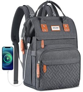 Diaper Bag Backpack, Omloon Large Travel Diaper Bag Backpack with USB Charging Port for Moms Dads, Waterproof Unisex Baby Nappy Changing Bags for Boys Girls, Baby Registry Search Shower Gifts
