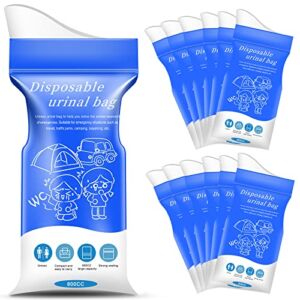 Emergency Portable Urine Bag, 12 pcs Travel Urinal Bag, Disposable Urine Bag can be Used for Emergency Situations for Traffic Jams, Vomiting, Camping. Unisex Urinal Bag