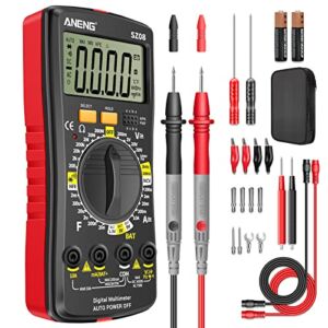 ANENG Digital Multimeter Ultra-Thin Storage Professional Multimetro Auto Voltmeter AC DC Current Voltage Ohm Amp Electric Tester with NCV Continuity Capacitor Diodes Resistance Handhold Testers Tools