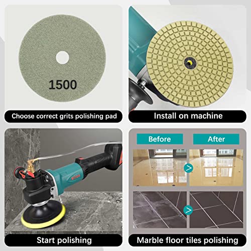 21Pack Diamond Polishing Pads 4 inch wet dry (Grits 30#-10000#) and Backer Pads Concrete diamond sanding discs Marble granite stone polishing kit | The Storepaperoomates Retail Market - Fast Affordable Shopping