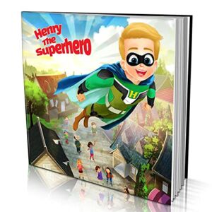 Personalized Storybook by Dinkleboo -“The Superhero” – for Kids Aged 2 to 8 Years Old – Every Child can be a Superhero in This Super Cute Rhyming Book! – Soft Cover (8″x 8″)