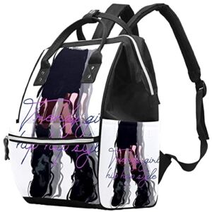 Cool Girl Diaper Bag Nappy Backpack for Mom Dad, Travel Tote Maternity Nappy Bags