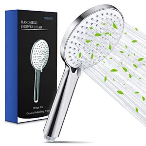 Shower Head with Handheld Spray, High Pressure Shower Heads, 3 Spray Settings – Anti Clog Nozzles, Pressure Shower Head for Low Water Pressure, Larger Water Surface