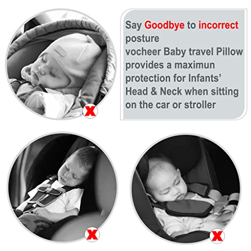 vocheer Baby Travel Pillow(Upgraded), Head and Neck Support Pillow for Pushchair, Car Seat,Stroller s for 0-36 Months(Bear) | The Storepaperoomates Retail Market - Fast Affordable Shopping