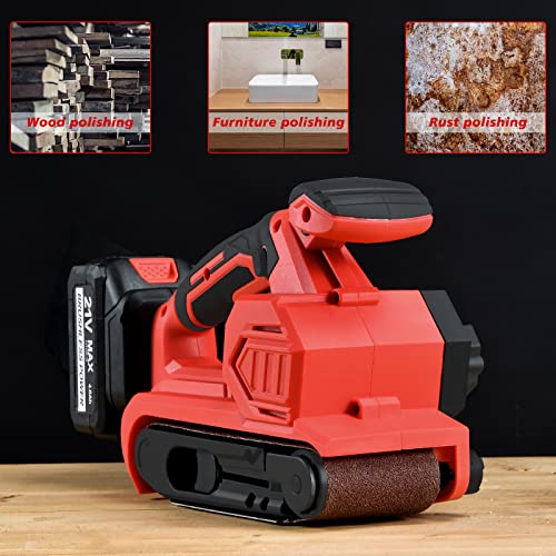AOBEN 21V Cordless 3X18″Belt Sander,Variable Speed Power Sanding Machine with 4Ah Lithium Ion,Dust Bag,10pcs Sanding Paper,Size (#80,#120,#180) Belt Sander for Woodworking,Derusting,Stripping Paint | The Storepaperoomates Retail Market - Fast Affordable Shopping