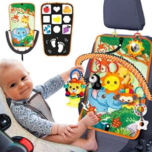 Innofans Baby Car Seat Infant Toys – Travel Activities Sensory Essential High Contrast Accessories Center for Portable Long Trips Thing for Babies Toddlers Kids Infants 3+ Years Old Age