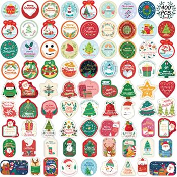 400Pcs Christmas Stickers Self Adhesive Christmas Name Tag Stickers for Kids Presents Wrapping Gift Cards Snowmen Stickers for Festival Holiday Decor Supplies Santa Xmas Tree Deer Labels for Friends | The Storepaperoomates Retail Market - Fast Affordable Shopping