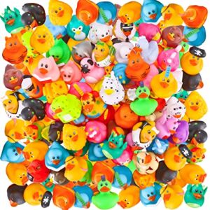 Rubber Ducks, 55 Pack Assortment Rubber Duck Bath Toys for Kids with Storage Bag-Holiday Birthday Party Favors-Jeep Ducks Baby Showers Accessories-Bath Time, Summer Beach, Pool Supplies