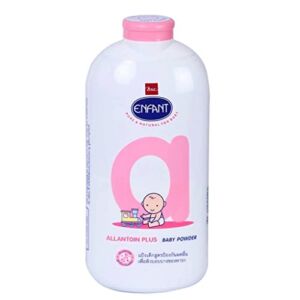 Sense Aroma Enfant Baby Powder Allantoin Plus Anti-Rash Formula for Baby’s Sensitive Skin Helps Reduce Irritation Make Your Smooth, Soft, no rashes, Comfortable Skin. 400g. (1 can)