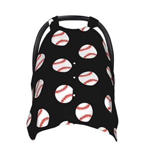 Baby Car Seat Cover Baseball Winter Carseat Canopies Cover Soft Breathable Infant Carseat Canopy for Infant Boys Girls