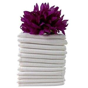 Birdseye Reusable Flat Cloth Diapers 27×27 100% Cotton High Absorbency Birdseye Burp Cloth, 3 Pack