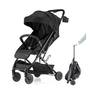 Pamo Babe Lightweight Baby Stroller, Travel Stroller for Airplane with One-Hand Fold and Cup Holder