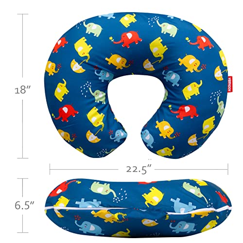 Nursing Pillow Cover with Elephant Print for Baby Boys or Girls, Snug Fits Boppy Nursing Pillows, Soft Breastfeeding Nursing Pillow Slipcovers, for Breastfeeding Moms | The Storepaperoomates Retail Market - Fast Affordable Shopping