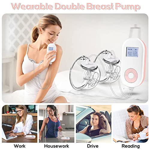 Double Breast Pump Electric Breast Pump Wearable Breastfeeding Pump Strong Suction Hands Free Pumping Portable Breast Pump 2 Mode 9 Levels, Anti-Reflux Dual Milk Extractor with Massage, 24mm Flange | The Storepaperoomates Retail Market - Fast Affordable Shopping