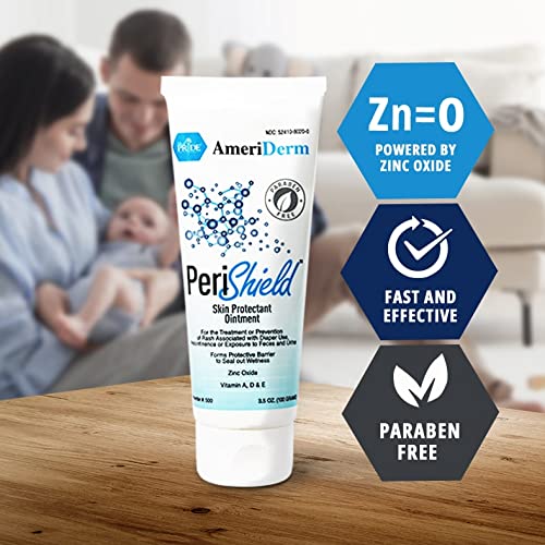 MED PRIDE PeriShield Skin Protectant Diaper Rash Ointment – Zinc-Oxide Diaper Rash Cream For Babies With Vitamin A, D & E- Paraben-Free Healing Baby Butt Cream For Rash Treatment & Prevention- 3.5.oz | The Storepaperoomates Retail Market - Fast Affordable Shopping