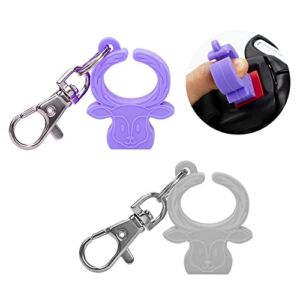 Silicone Buckle Release Tool, Unbuckle Assistant, Easy Buckle Release Aid for Parents and Caregivers to Unbuckle (Purple-Grey)
