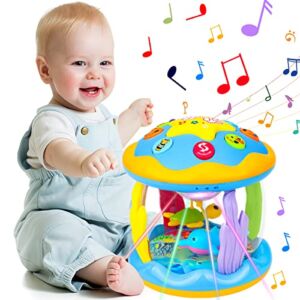 Aboosam Baby Toys 6 to 12 Months – Musical Learning Infant Toys 12-18 Months – Babies Ocean Rotating Light Up Toys for Toddlers 1 2 3+ Years Old Boys Girls Baby Gifts