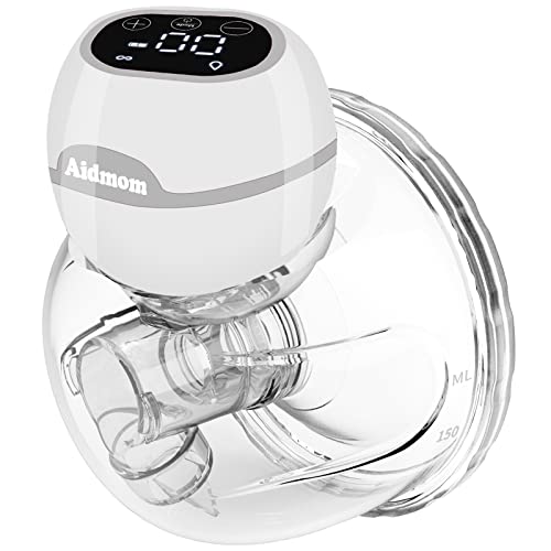 Aidmom Hands Free Breast Pump Electric Wearable Breast Pump Portable , 3 Modes&9 Level Touch HD Display Comes with 19mm /21mm/ 24mm/ 28mm Flanges | The Storepaperoomates Retail Market - Fast Affordable Shopping