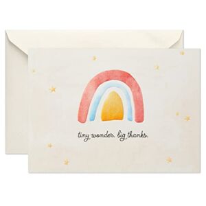 Hallmark Pack of Baby Shower Thank You Cards, Watercolor Rainbow (40 Cards and Envelopes)