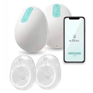 Willow Pump Wearable Double Electric Breast Pump | Willow® 3.0 Leak-Proof Wearable Breast Pump with App | The Only Pump That Lets You Pump in Any Position (27mm)