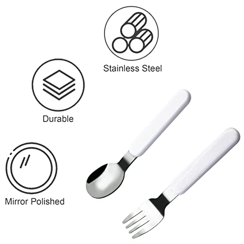 VANRA 2-Piece Children Fork And Spoon Set 18/10 Stainless Steel Child Flatware Set Kids Utensils Set with Case for Lunch Box | The Storepaperoomates Retail Market - Fast Affordable Shopping