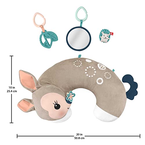 Fisher-Price Tummy Time Fawn Wedge newborn toy set with 3 sensory activity toys for babies [Amazon Exclusive] | The Storepaperoomates Retail Market - Fast Affordable Shopping