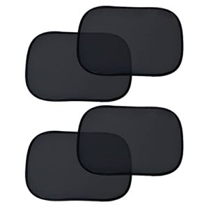 TINGMEIBESTLY Car Sun Shade – 21″x14″ (4 Pack) | Complete Kids and Baby Sun Protection from UV | Car Rear Side Window Shade for Baby Blocks Sun Glare, Heat | Sun Blocker for Car Baby (Black)