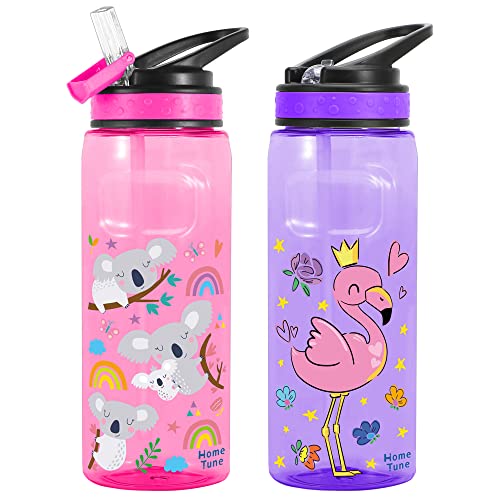 Koohot 22oz Kids Water Drinking Bottle – BPA Free, Sip Straw Lid, Carry Loop, Lightweight, Leak-Proof Water Bottle with Cute Design for Girls & Boys – 2 Pack – Koala/Flamingo | The Storepaperoomates Retail Market - Fast Affordable Shopping