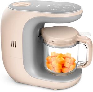 Baby Food Maker, Baby Food Processor Blender Grinder Steamer Cooks Blends Healthy Homemade Baby Food in Minutes Touch Screen Control