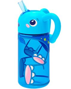 Move2Play – Kids Elephant Water Bottle with Straw – BPA Free – 16 Ounces – Toddler Water Bottle Gift for 2 3 4 Year Old Boys And Girls