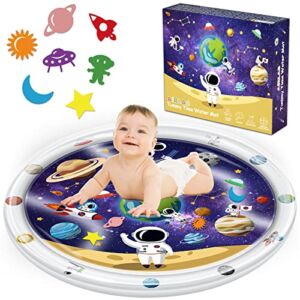 XXL Tummy Time Water Mat 40” x 40” Inflatable Water Play Mat for Babies Infant Toys 0 3 6 9 Months Newborn Boys Girls Gift for Twins
