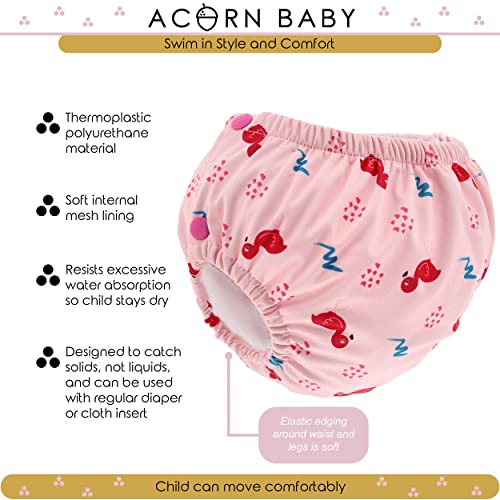 Acorn Baby Toddler Swim Diaper Size 5 and 6 Adjustable – Pink Flamingo Swimmers Reusable Toddler Swimming Diaper | The Storepaperoomates Retail Market - Fast Affordable Shopping