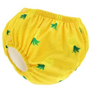 Acorn Baby Toddler Swim Diaper Size 5 and 6 Adjustable – Yellow Pineapple Swimmers Reusable Toddler Swimming Diaper