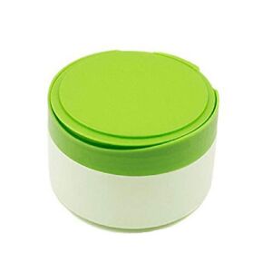 Plastic Empty Loose Powder Box with Soft Sponge Puff Portable Baby Skin Care After-bath Powder Puff Talcum Powder Case Container Dispensor for Home and Travel (Green)