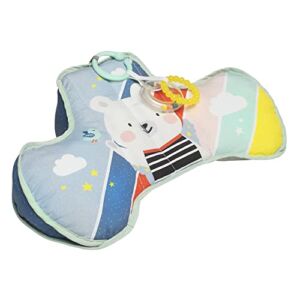 Baby Steps Tummy Time Soft Developmental Pillow for Babies 0-6 Months,Newborns and Infants Fun Play Time On Tummy, Ergonomic Design,Comfortable Tummy Time,with Detachable Ring Toys