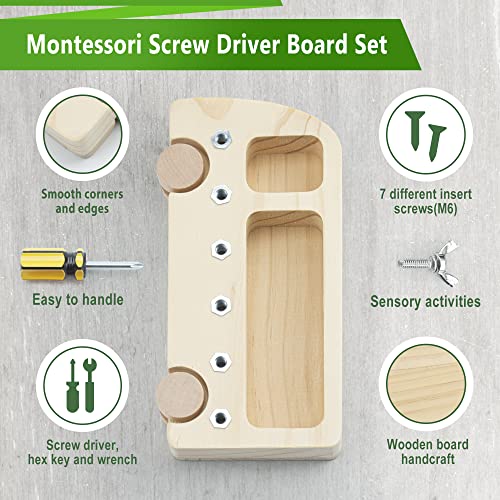 Yokimiya Montessori Toys Wooden Screw Driver Board Set for 3 4 5 Year Old Kids Sensory Toys Toddler Educational Learning Toys Preschool, Classroom STEM Toy | The Storepaperoomates Retail Market - Fast Affordable Shopping