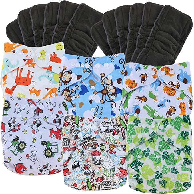 Free 3 Insert Washable & Reusable, Adjustable Cloth Diaper 3 Dry Feel Absorbent Soaker Pad with (3M-3Y)-Cherry Blossom + Heart + Floral- (Pack of 3) (3INSERT Free ) | The Storepaperoomates Retail Market - Fast Affordable Shopping
