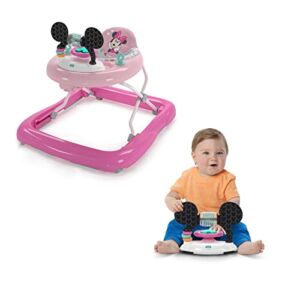 Bright Starts Minnie Mouse Tiny Trek Walker, Forever Besties, 2-in-1 Walker Ages 6 Months+