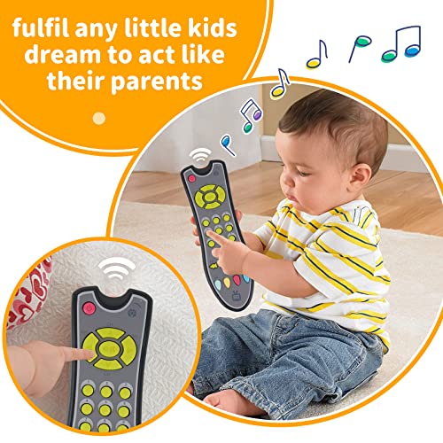 POYAMOC TV Remote Control Toy/Musical Play with Light and Sound/for 6 Months+ Toddlers Boys or Girls Preschool Education/Three Language Modes: English, French and Spanish /Baby First Birthday Gift | The Storepaperoomates Retail Market - Fast Affordable Shopping