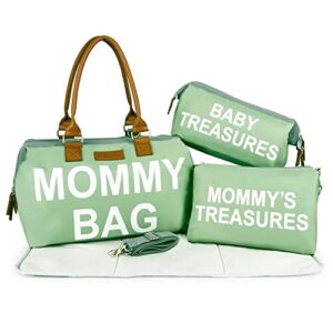 Diaper Bag Tote, Jereture Mommy Bag for Hospital, Large Capacity Baby Diaper Tote Bag Newborn Bag for Mom Travel