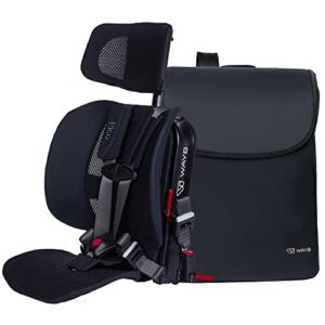 WAYB Pico Travel Car Seat with Premium Carrying Bag- Lightweight, Portable, Foldable – Perfect for Airplanes, Rideshares, and Road Trips – Forward Facing for Kids 22-50 lbs. and 30-45”
